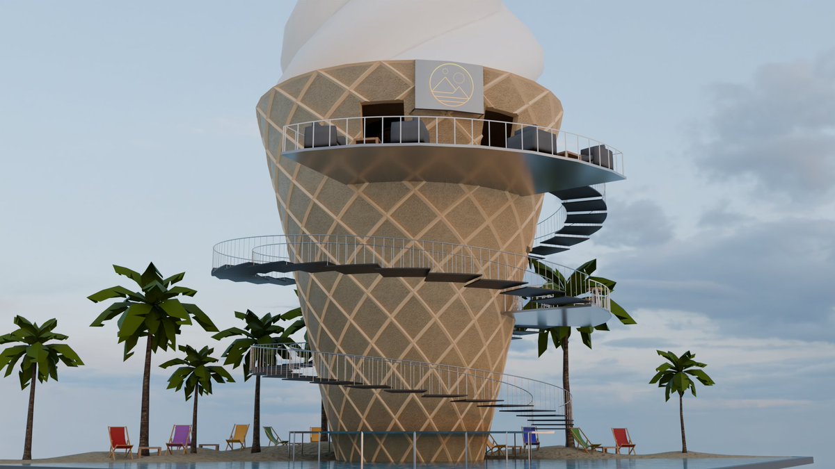 virtual_dope's tweet photo. Here I present you the Sweet Sweet Salt restaurant! 😋🤩🥞🍤🍸🍹 my last project for Round #5 of Creativity &amp; Growth powered by @sandstormmeetup
@DecentralandDAO
@decentraland - couple of renders of the build! Hope you like it! 
(An in-game walk -by is going to come next! 😉) https://t.co/tweT1lMEMc