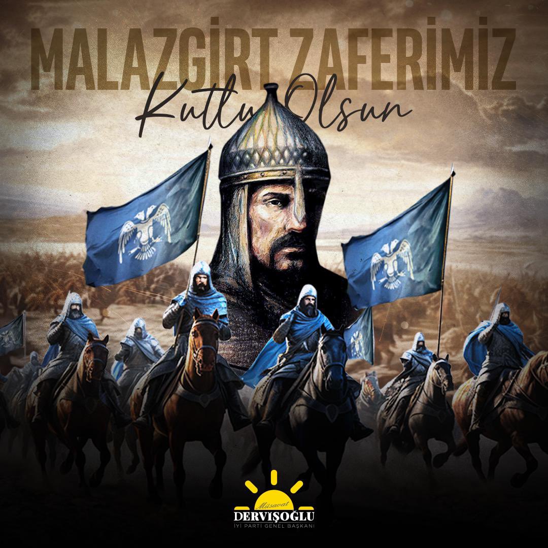 26 Ağustos 1071'de Anadolu'yu Türk milletine yurt kılan #MalazgirtZaferi'miz kutlu olsun!

İnancı, cesareti ve kararlılığıyla bizlere ebedi yurt bırakan büyük komutan Sultan Alparslan'ın ve Anadolu kapılarını bir daha kapanmamak üzere bizlere açan tüm kahramanlarımızın aziz