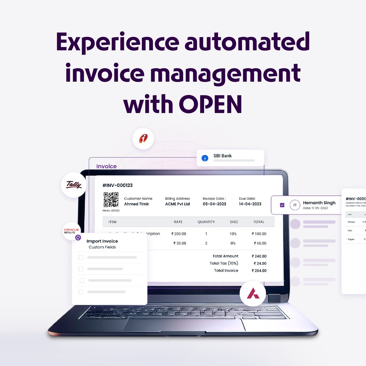 BankWithOpen's tweet image. Tired of Manual Invoice Processing?

Don&apos;t worry! Open Money is here to the rescue! 

Swipe and discover how OPEN helps make your business more efficient and ensures faster payments!

#businesspayment #invoice #invoiceprocessing #openmoney