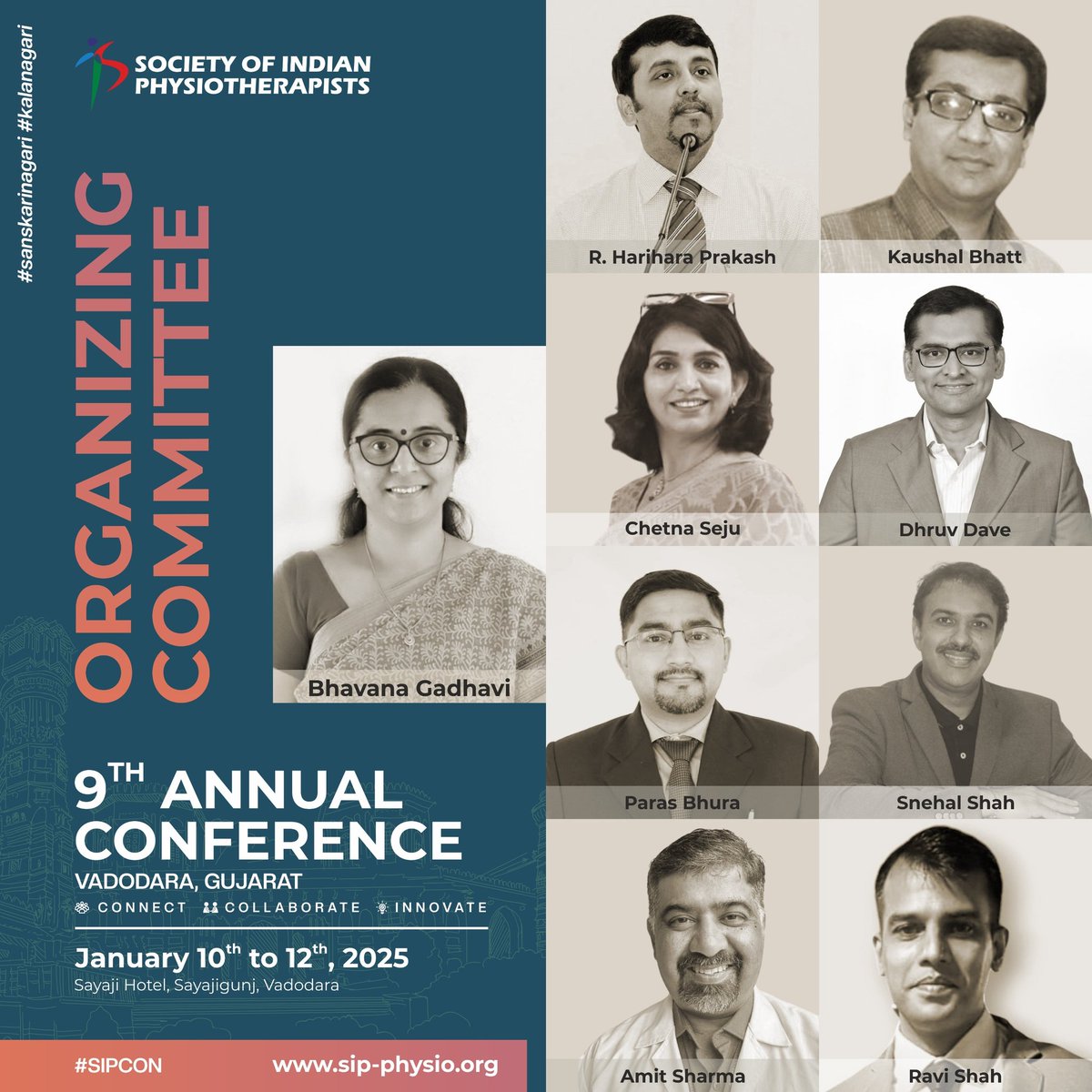 SIP_Physio's tweet image. Our local #OrganizingCommittee is gearing up to make the 9th #SIPCON a memorable experience for all the delegates.

Waiting to #Welcome you all to #KalaNagari - Vadodra!

Register before Aug 31 to avail the discounted registration fee.

#Physiotherapy #IndianPhysios #GlobalPT