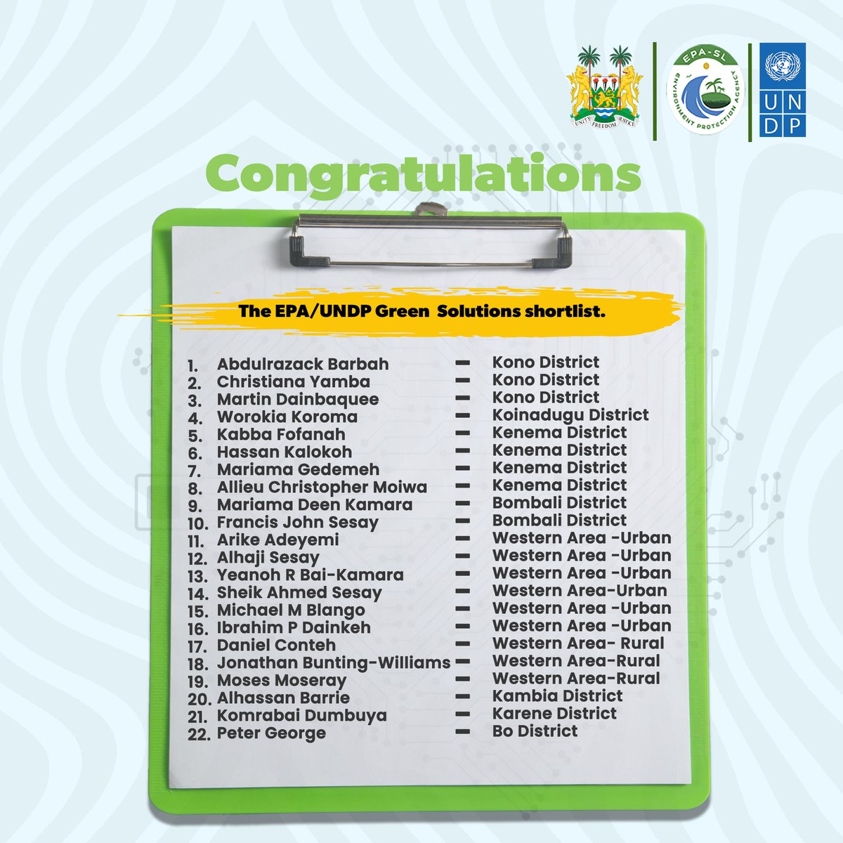 Environment Protection Agency Sierra Leone tweet media