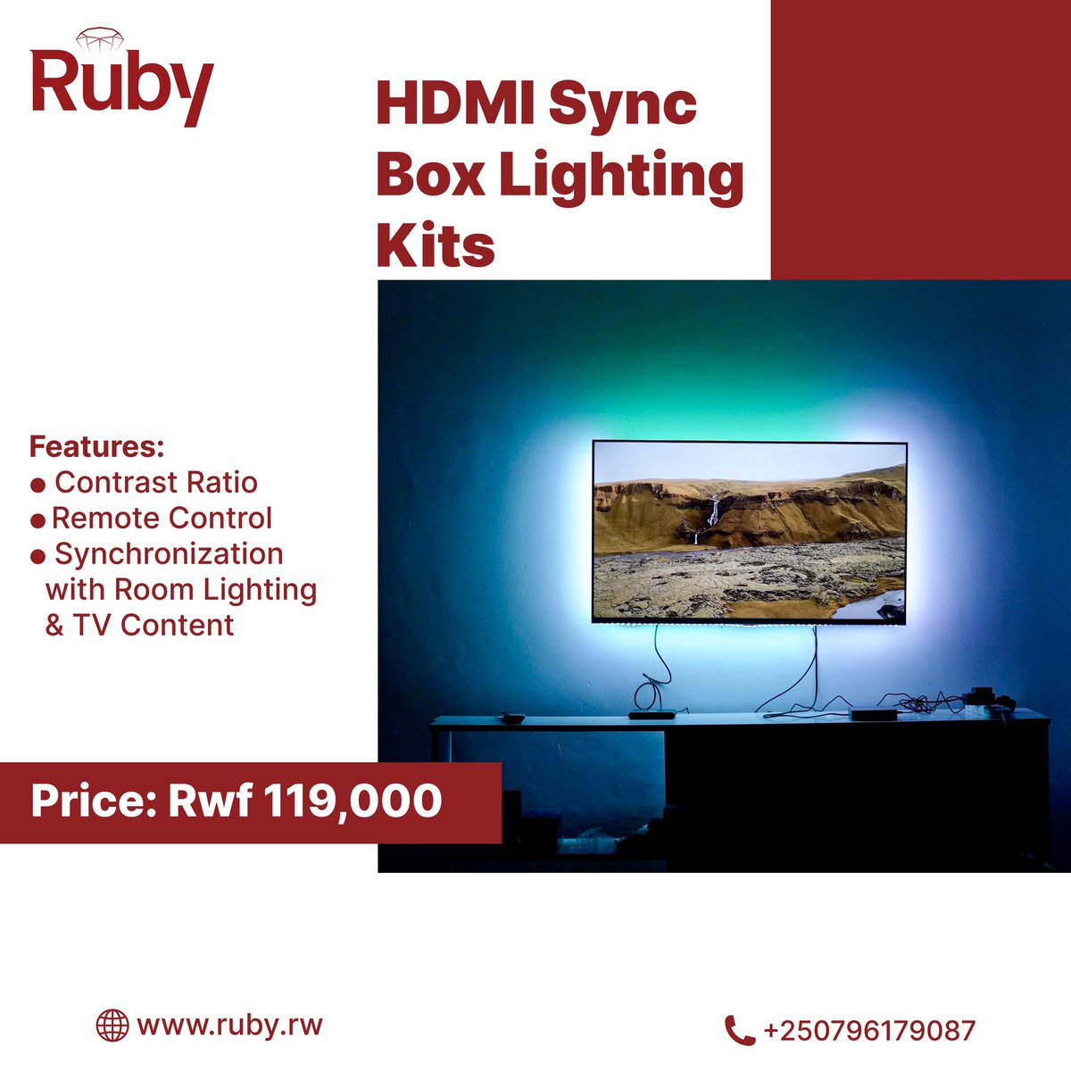 RubyStore250's tweet photo. Transform your entertainment space with the HDMI Sync Box Lighting Kit! Experience dynamic, immersive lighting that synchronizes with your TV content for a whole new level of ambiance. Perfect for movies, games, and more. 

#HomeTheater #SmartLighting #ImmersiveExperience #RwOX https://t.co/dLWParaPLW