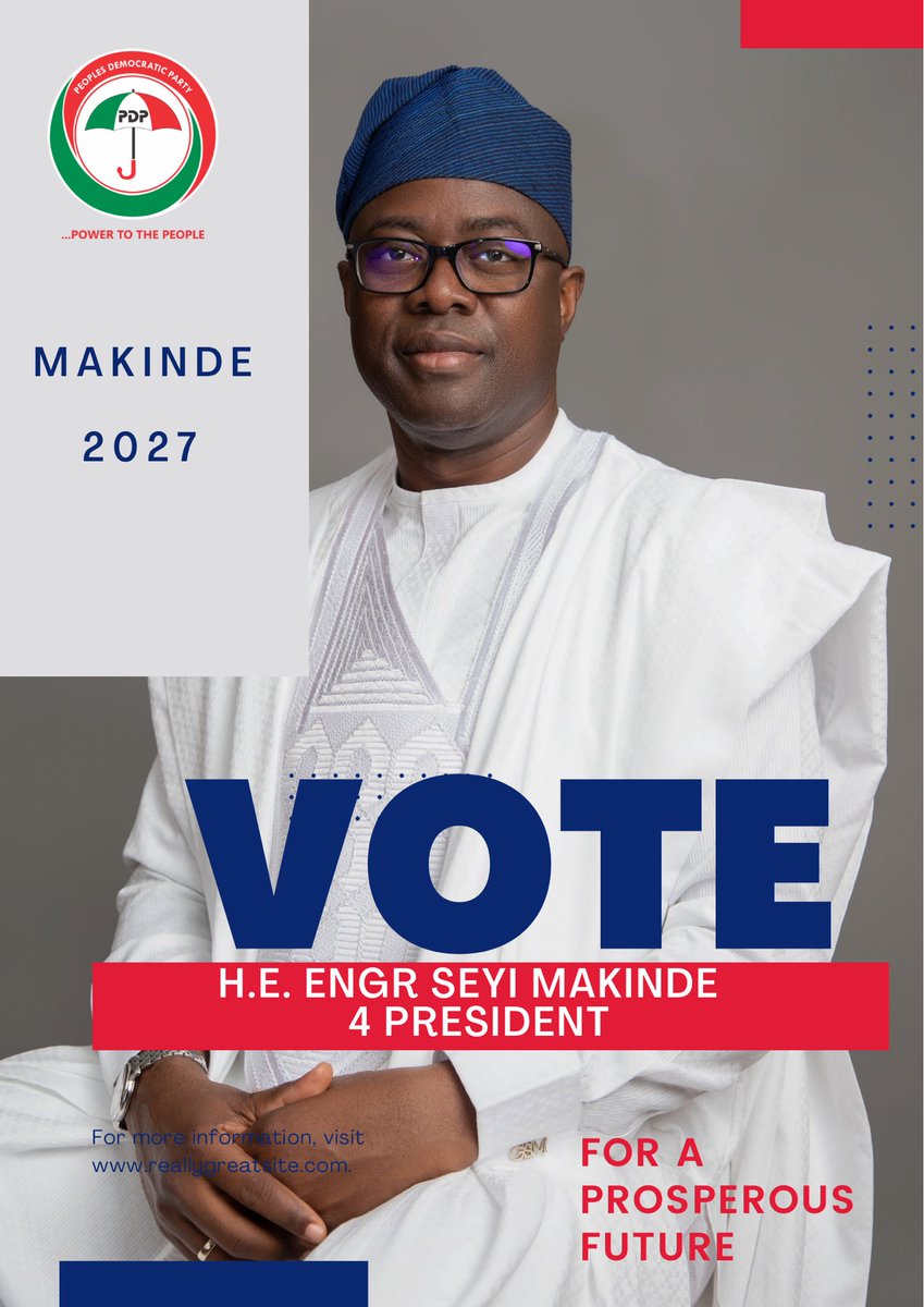 OOlusore's tweet photo. As far as 2027 Presidential Election is concerned, we need a Young Man with the following Qualities: Integrity, Empathy, Vision, Accountability, Communication Skills, Decisiveness, &amp; Resilience.

Seyi Makinde currently tick the boxes.

What next?
SEYI MAKINDE for PRESIDENT 2027. https://t.co/X723nw4qXn