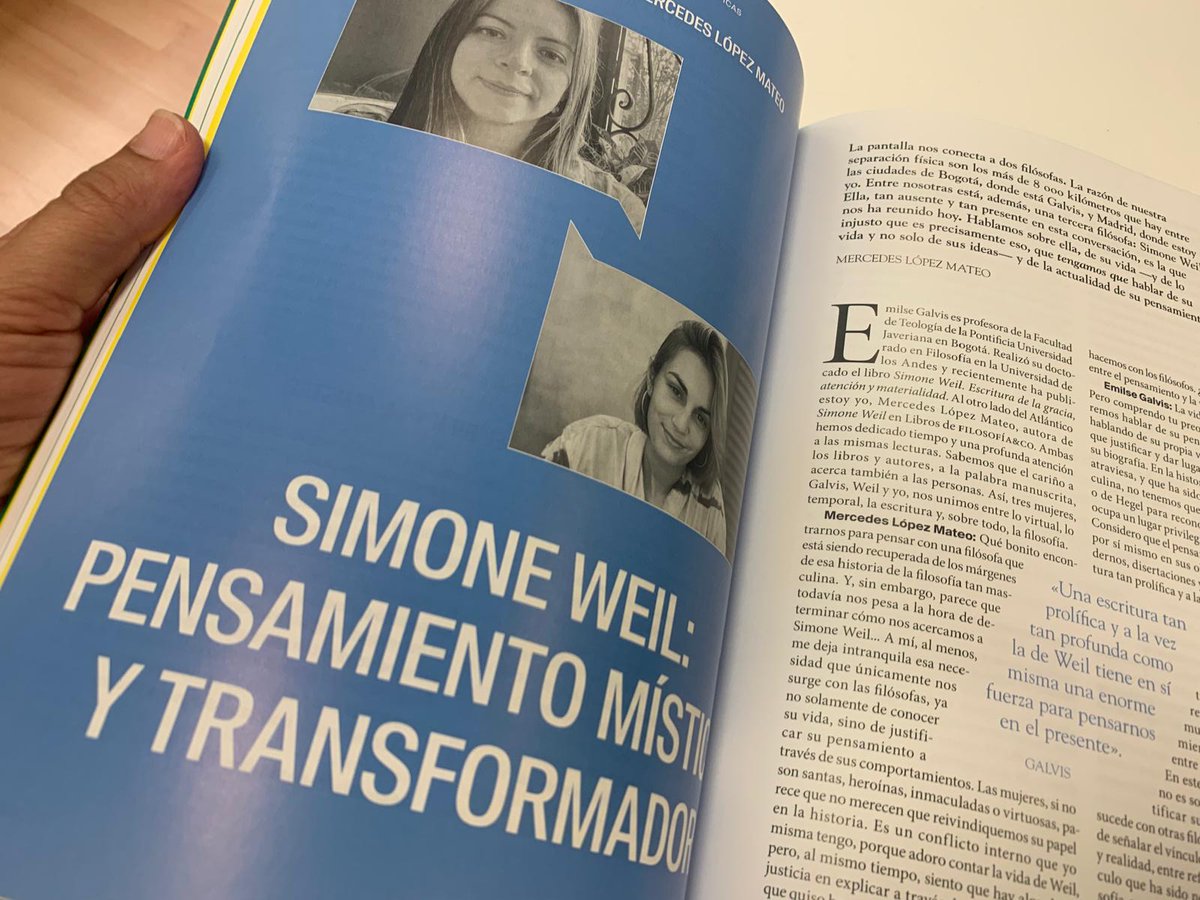 _filco's tweet photo. @cristina_arufe @javisittu @AJDieguez @IreneGomezOlano ➡️Simone Weil: pensamiento místico y transformador

Las filósofas Emilse Galvis y Mercedes López Mateo @VisuaraM conversan de la vida y la actualidad de Weil. Y reflexionan precisamente sobre esto: por qué al hablar de una pensadora se habla de su vida y no solo de sus ideas https://t.co/UEvBlLdG6h