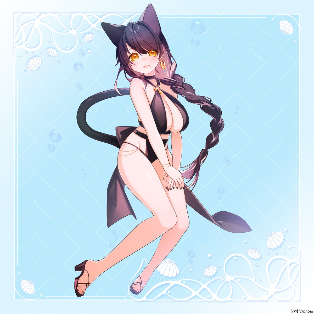 「【ロスアカ】水着描かせていただきました!ありがとうございました! #LostAr」|のぎ₍˄·͈༝·͈˄₎お仕事募集中のイラスト
