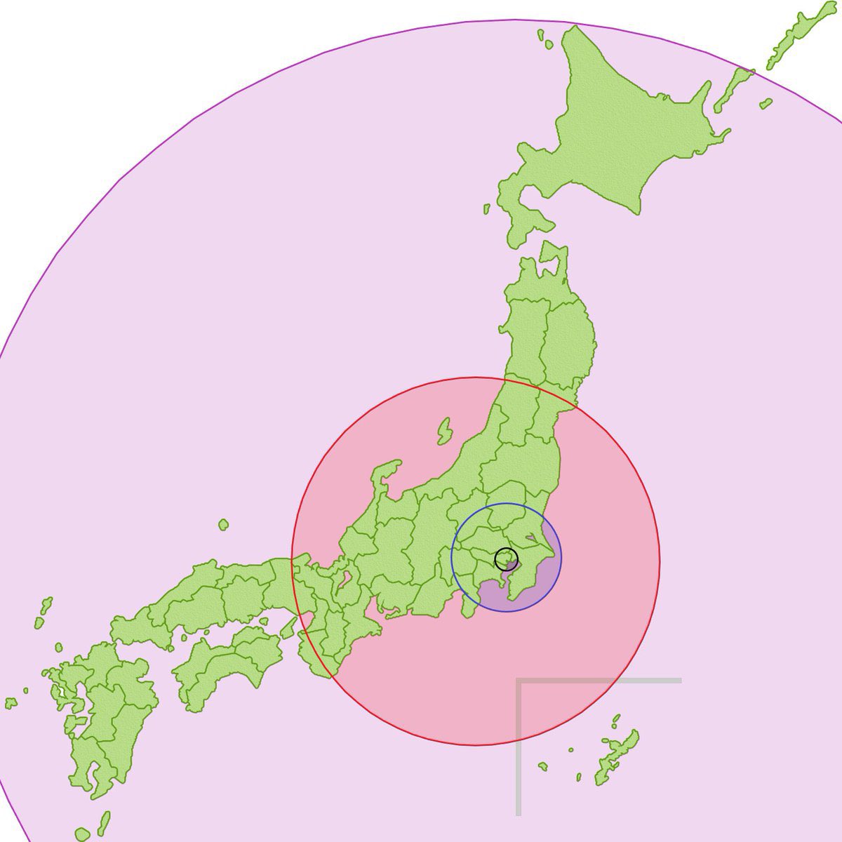 東京から見た近場の定義
黒：一般人
青：まあまあ行く野球ファン
赤：野球ファンガチ勢
紫：ロッテファン