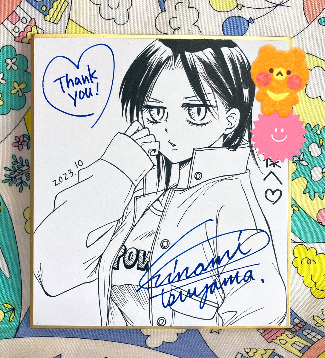 今年も紙の新刊でリクエストイラスト色紙が当たる抽選プレゼント企画あり!🎁(8/31〆切、10名当選)

🩵去年の当選色紙を紹介します!5/5

リクエスト⑨
中学生時代の政宗

リクエスト⑩
私服姿のえみか

政宗ちょっと幼くなりすぎたかも?中1?🤔
えみか可愛く描けました🤗 