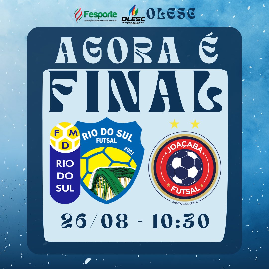 fmd_rdsfsbase's tweet photo. AGORA É FINAL, VAMOS EM BUSCA DO TÍTULO 💪🏼🏆💛💙

Após vários jogos nesta fase Regional da OLESC, conseguimos nosso objetivo de nos classificar para a fase Estadual, que será sediado nas cidade de: Maravilha, Pinhalzinho e Saudades.

+ https://t.co/ps71WP8FaT