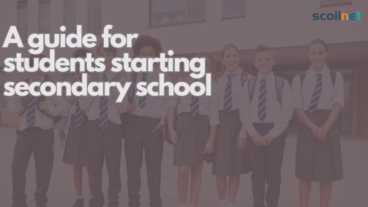 Starting secondary school can be a daunting time for first years. Here is a guide that teachers can use in class to help with this transition. 

scoilnet.ie/index.php?id=2…