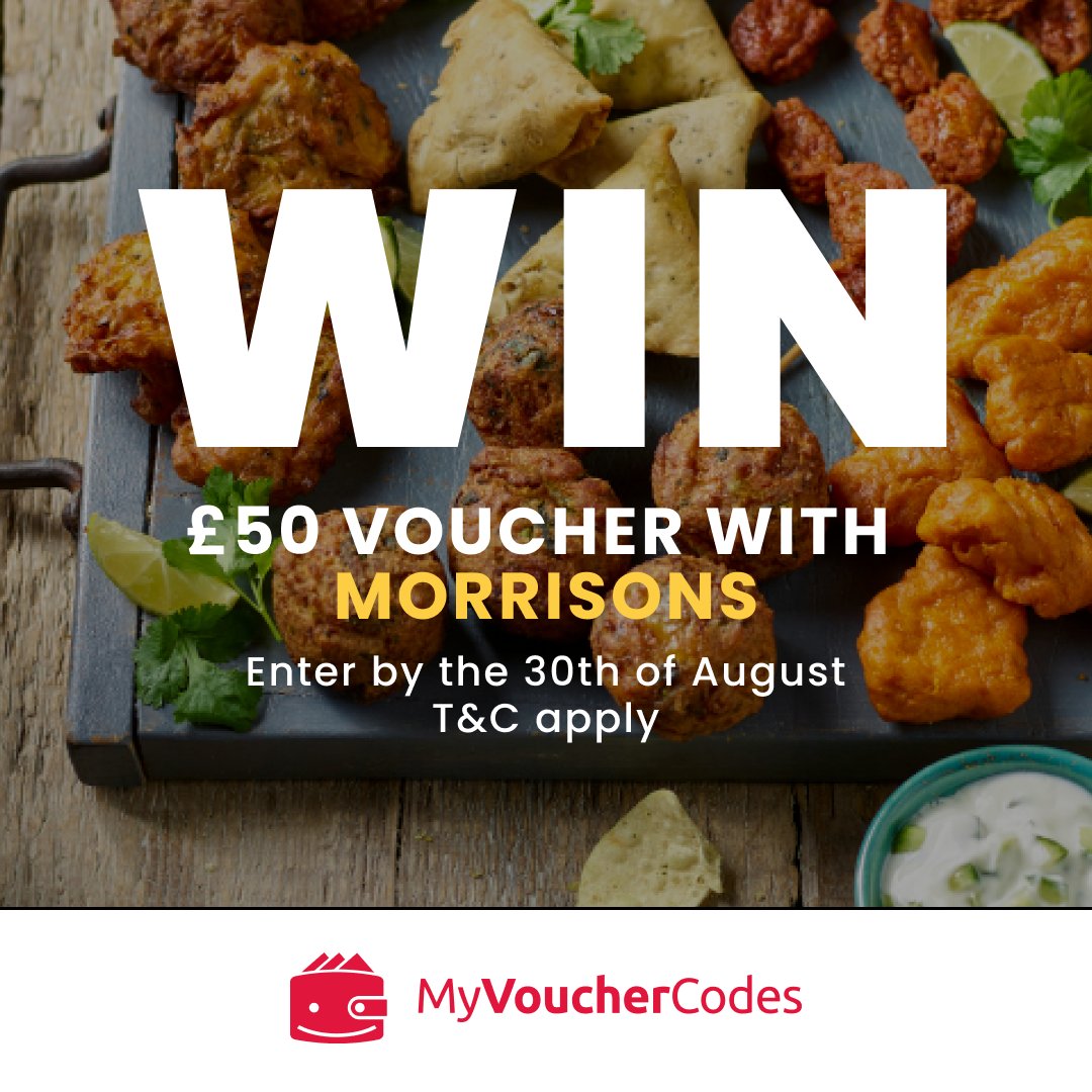 MyVoucherCodes's tweet image. 2 LUCKY WINNERS will WIN a £50 Morrisons Voucher!

Follow and Like @myvouchercodes and @Morrisons
Like this post
Tag someone
Share post

Unlimited entries
T&amp;amp;Cs here &amp;gt; trib.al/5f2RLRS
Entries must be received by 30 Aug 11:59pm
#morrisons #supermarket #giveaway #competition
