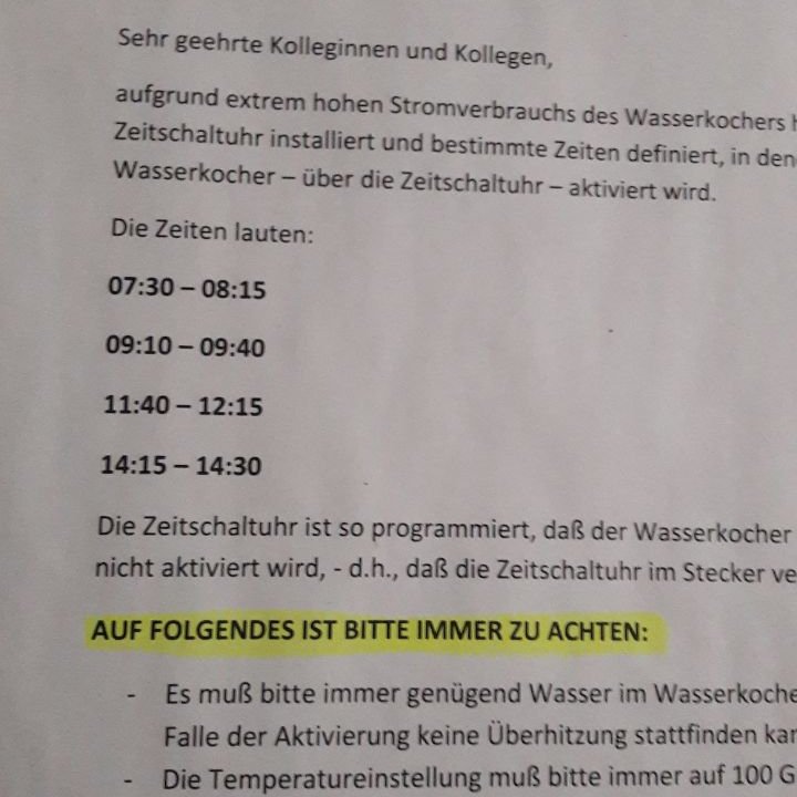 Smettbo85's tweet photo. Wollte euch mal einen Aushang meines ehemaligen Chefs zeigen...

#Stromkosten #Aushang #Firmer #Daskanndochnichtwahrsein #Wochenstart https://t.co/maHHksqtL7