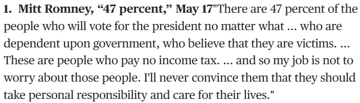 jncar76's tweet photo. @ALuysterborghs @vanillaopinions Nothing. And I actually think Romney is a reasonably good person (who I'd likely never vote for). I just think it's funny that so many people try to reduce his rant to the blandest thing he said in the entire quote. https://t.co/9qdCKvbO7D