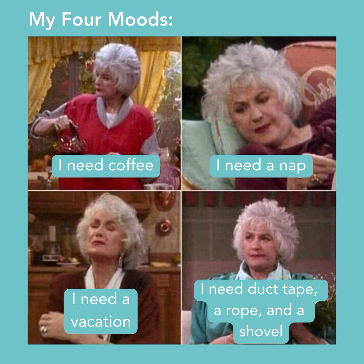Anyone else feeling this today? 😅

#MondayVibes #GoldenGirls #Meme #GoldenGirlsMeme