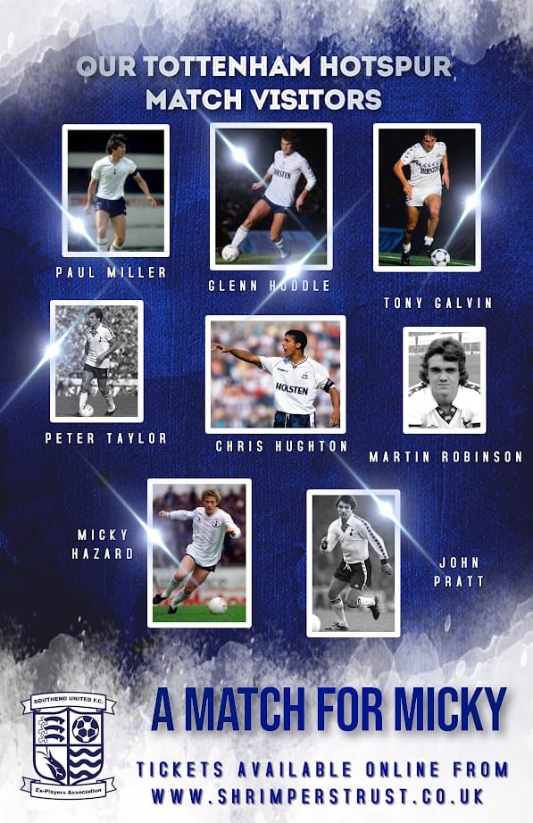 A match for Mickey.  Mickey Stead played in the same Spurs team when I made my Debut at Stoke all them years ago !!! Mickey has had some tough times recently and there is a match for him . I and quite a few of the Spurs boys are going to support the day , see you there ! ⚽️