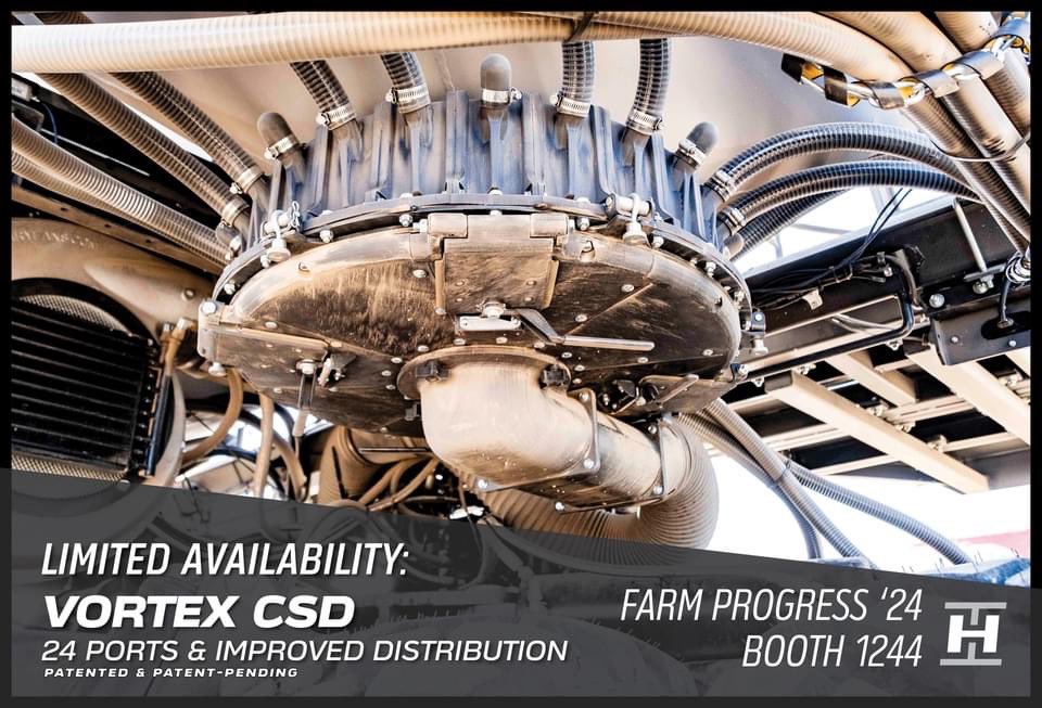 Harvest_Int_Mfg's tweet photo. Find us in booth 1244 at #FPS24 Aug 27-29! Here's a look at just some of the equipment we'll have on display, from our new 80' high speed planter with our Vortex CSD to our latest 12 row strip till bar equipped with our new LaserTill1 strip till row units, and much more! https://t.co/gsB89CM3px