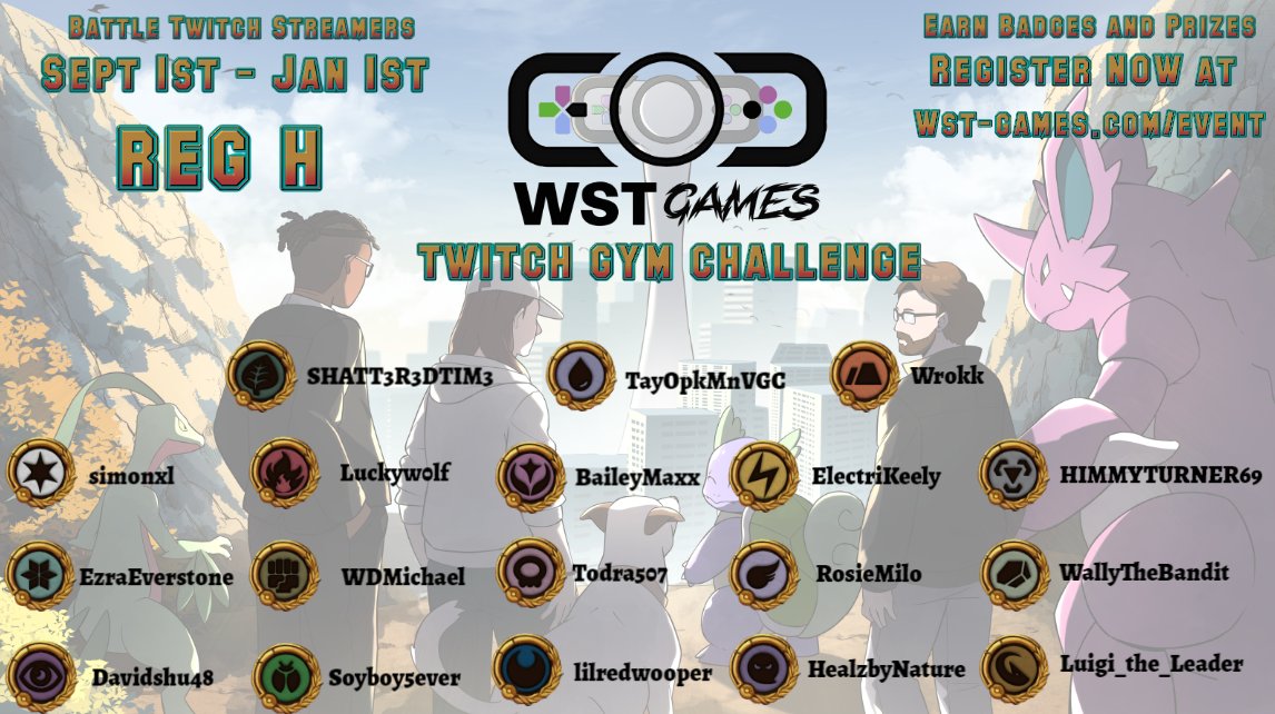 Hey guys! Me and a couple of friends have created a gym leader challenge for the viewers of twitch!! It runs through all of reg H! So join the discord and register on the website so you can be the very best like no one ever was!! wst-games.com/event.html  discord.gg/f8STX7a6aT