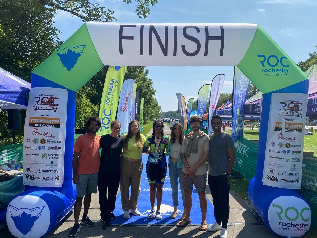 aplabUR's tweet image. Congratulations to Sanjana @Sanjana78044408 for completing the Rochester Area Triathlon 👏!! And thanks to the APLab members for the support!