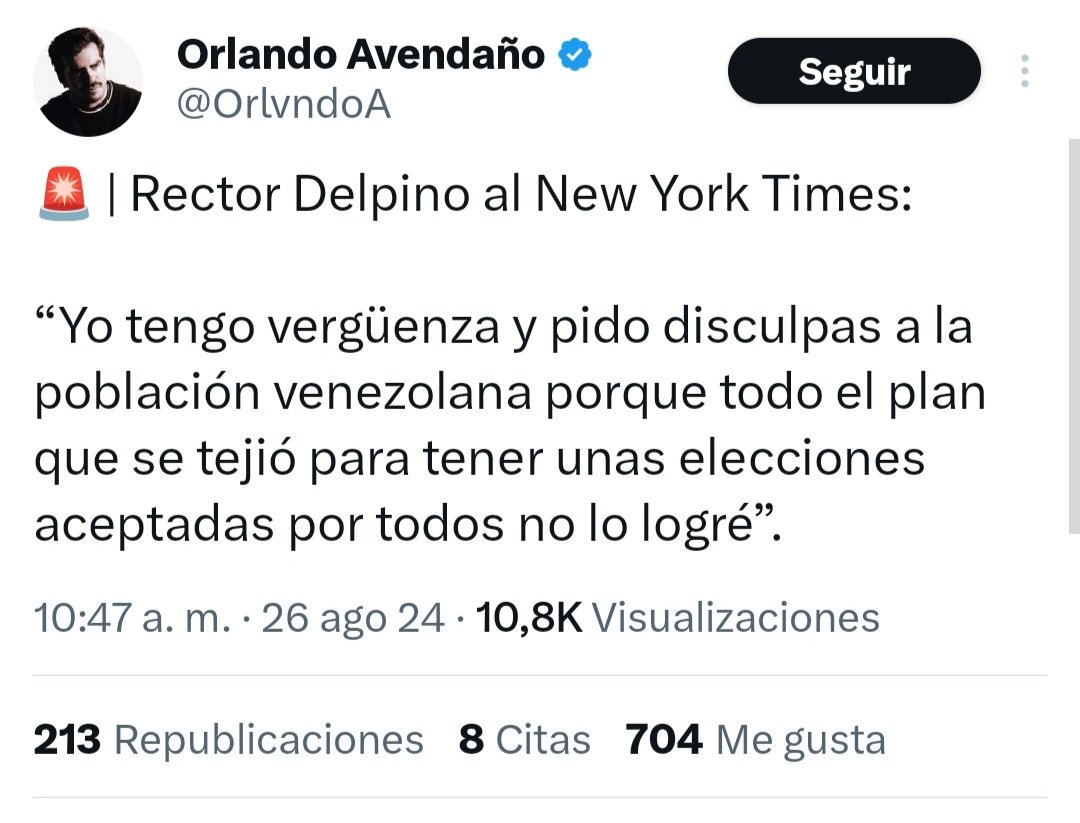 Respuestas descoordinadas, indignadas y delirantes de los operadores políticos/mediáticos del antichavismo.

Otra muestra de que no esperaban que Delpino dijera la verdad: no acudió a la totalización de los resultados, no puede probar que Edmundo ganó.