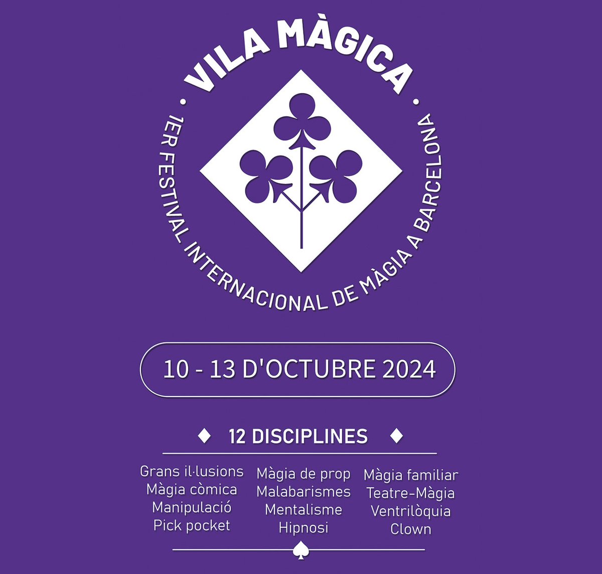 El 1r Festival Internacional de Màgia a Barcelona #vilamagicabcn s'acosta a poc a poc i ja sabem quins espectacles s'hi duran a terme! 

En total 13 números diversos per descobrir 12 tipus de disciplines diferents. 

Comenta qui creus que durà a terme cada xou i et direm si🧊o🔥.