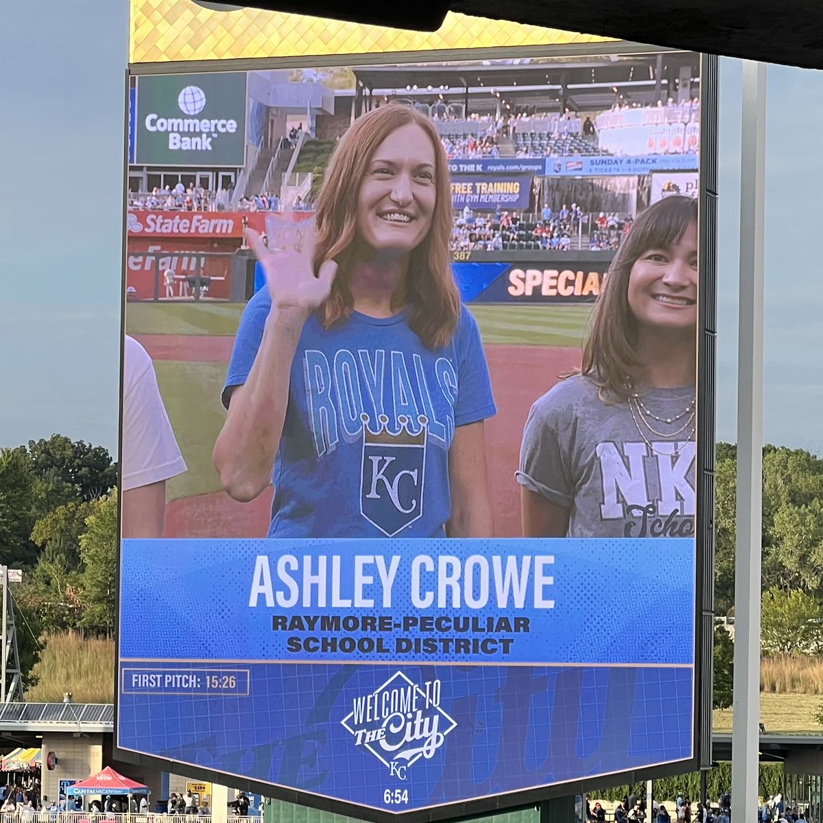 RP_Foundation's tweet photo. It was such an honor to attend a @Royals games to receive a #CravingKnowledge grant. Thank you, @KCRoyalsFdn and @Whataburger for supporting area schools! You are making a difference at the @RayPec! https://t.co/r9Zwd8RtoD