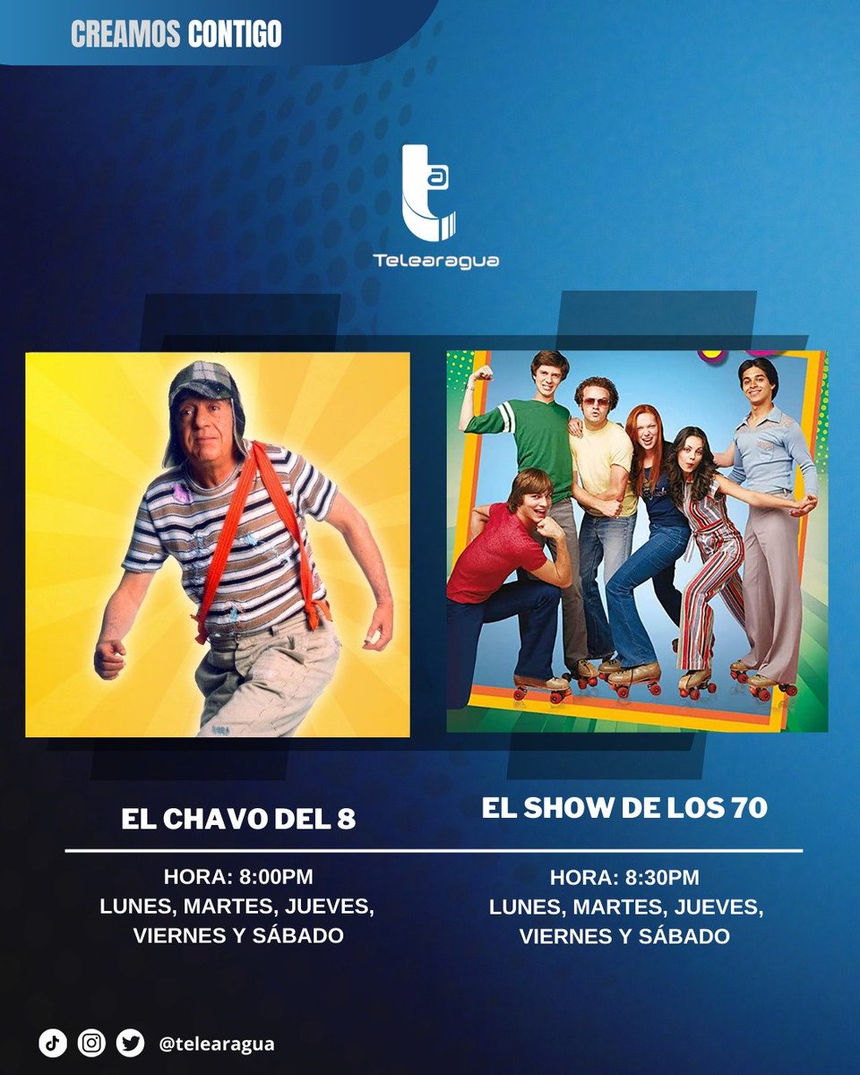 Telearagua's tweet photo. 📣Programación desde las 7:00 pm hasta las 11:00 pm 💯😃
#aragua #entrete https://t.co/b2V5yj8MzE