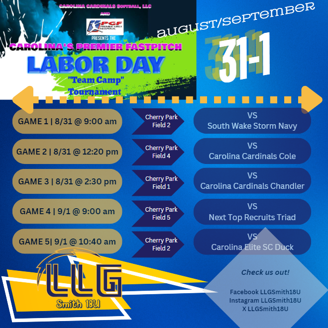 llgsmith18u's tweet photo. What are YOUR plans this weekend? Come watch us battle in Rock Hill, SC at Cherry Park! #ladylightninggold #llgsmith18u #getstruck #lightsout #fightgrindrepeat https://t.co/0x6ZnObL4t