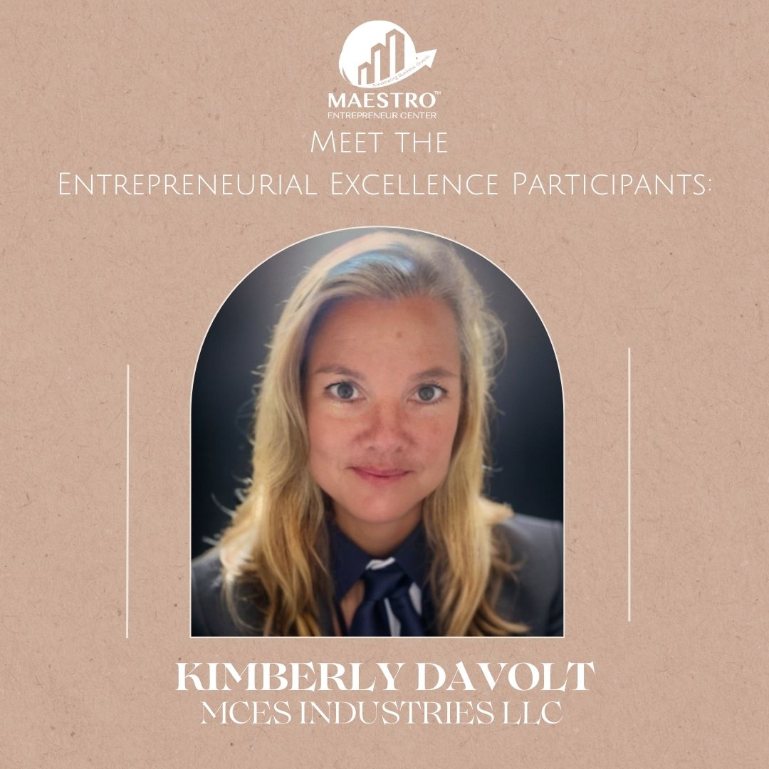 Meet Kimberly Davolt- a valued member of our Entrepreneurial Excellence Cohort. Kimberly is the President/CEO of both Davolt Community Advocacy (nonprofit) and MCES Industries. Kimberly excels in community engagement and workforce development. Welcome, Kimberly!