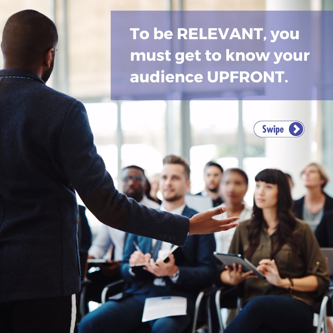 teresaz1's tweet image. Preparing a #speech? To be relevant, you must get to know your audience upfront.

How much time have you spent learning everything you can about your audience?

When it comes to audience intel? You can never know too much.

zumwaldandcompany.com/speech-coachin…

#KeynoteSpeech #KeynoteSpeakers
