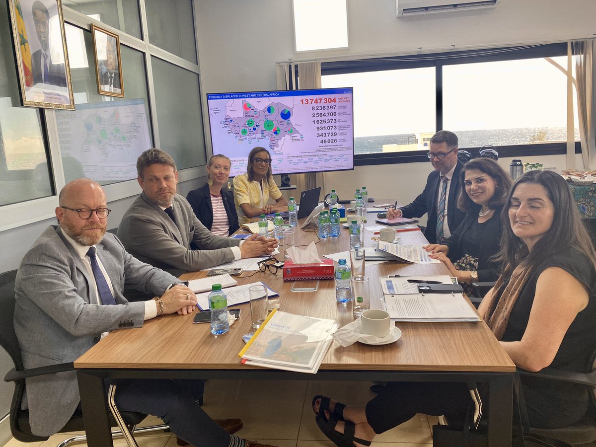 PRMAsstSec's tweet photo. Glad to be with @Refugees Regional Bureau Deputy Director Xavier Creach. @UNHCRWestAfrica has been an crucial partner responding to needs of refugees and displaced people throughout the region, including the Sahel. Grateful for the team’s vital work providing assistance to people at risk!