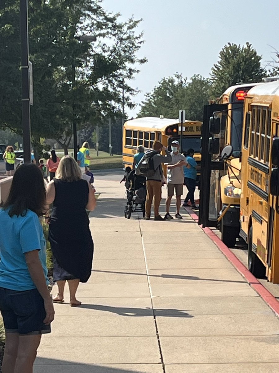 ATalley204's tweet photo. Prairie Pre-school students had their first day today.  Students and staff were happy to start the 24-25 school year.   @ipsd204 https://t.co/zYkIOonOej