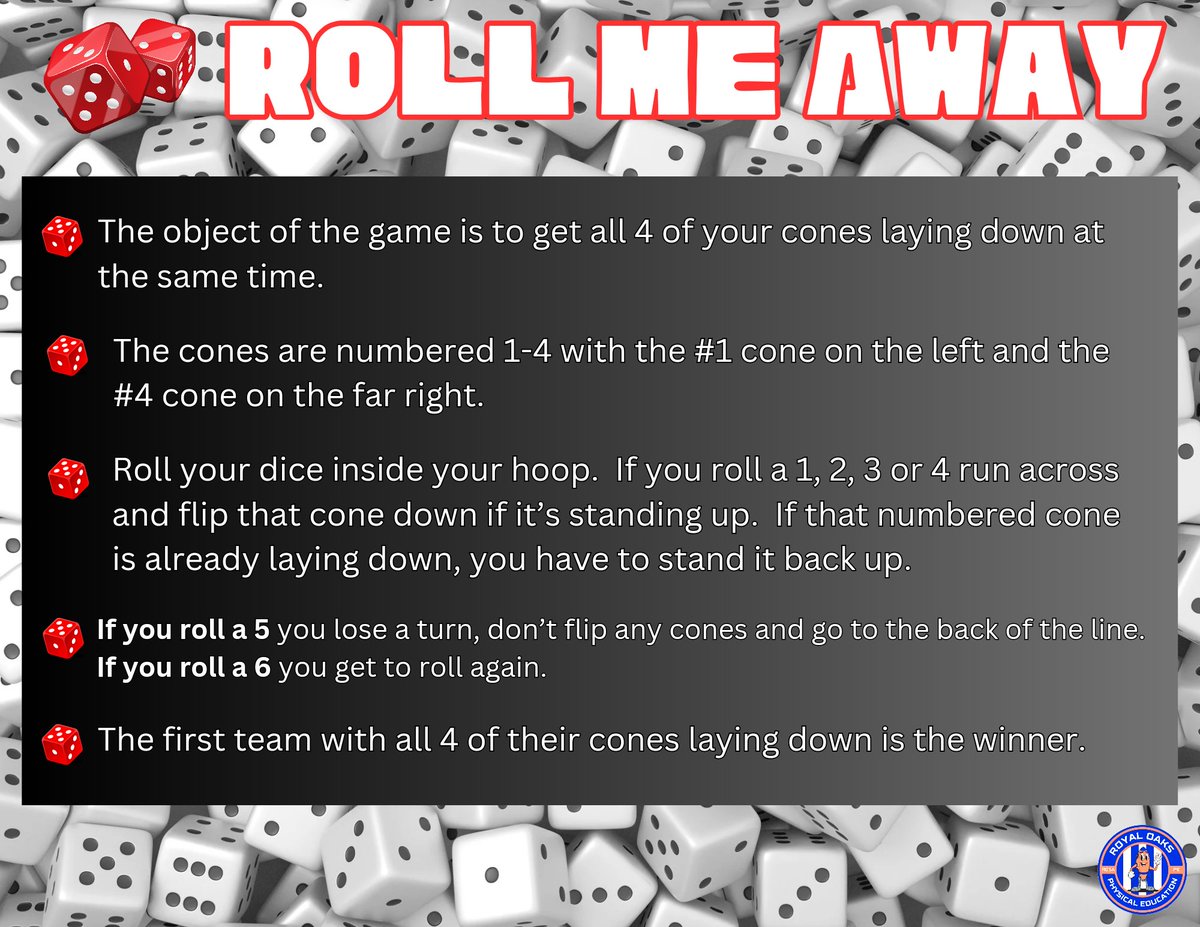 RoyalOaksPE's tweet photo. Roll Me Away #ROSPE 🎲🚀 https://t.co/dMo7VpsbpP