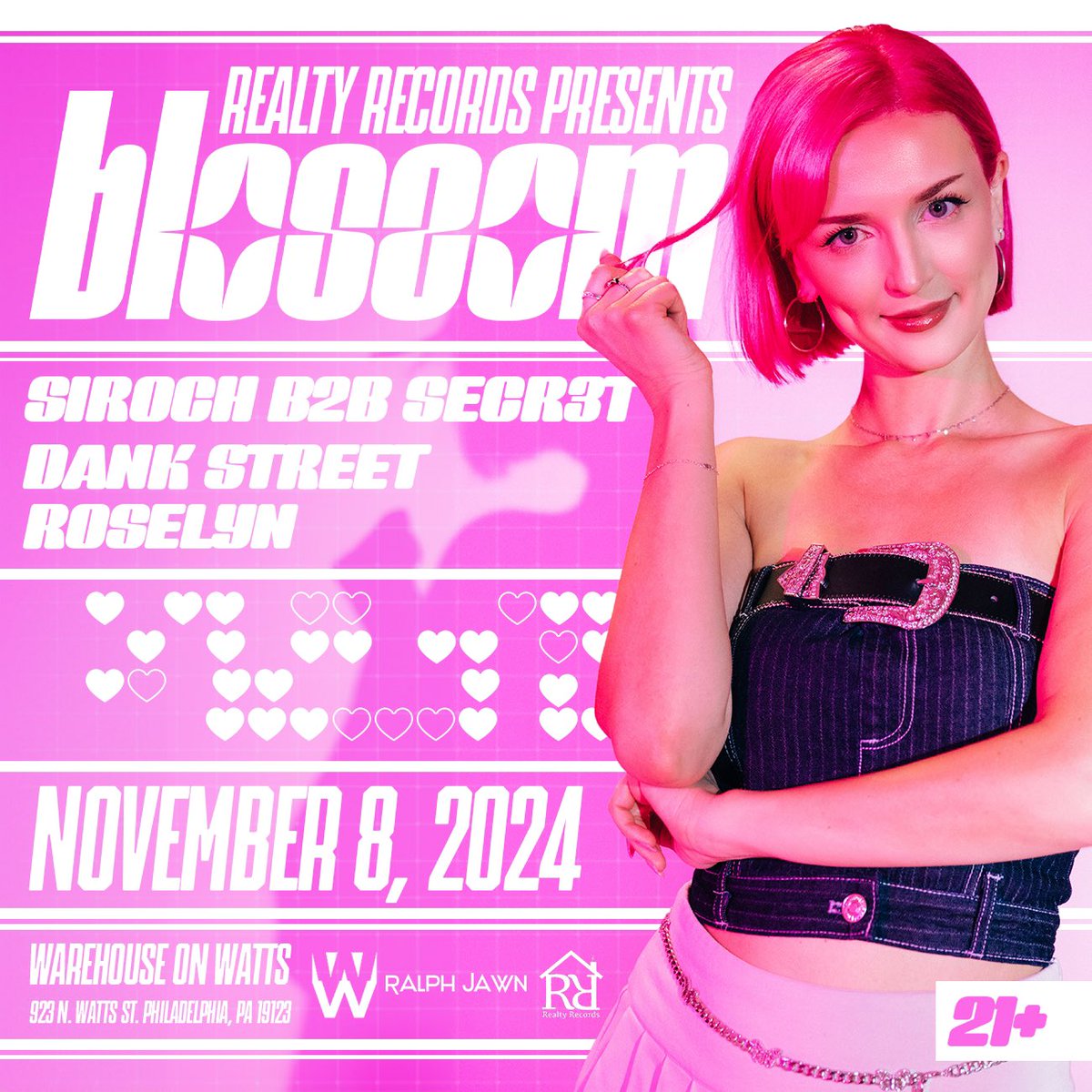 Philadelphia! <a href="/blossomdj_/">BLOSSOM ♡彡</a> is coming to Warehouse on Watts November 8th! 

Get your pink outfits together and get ready for a great time

Pre-sale is live now!
GA available tomorrow at 12:00 PM EST