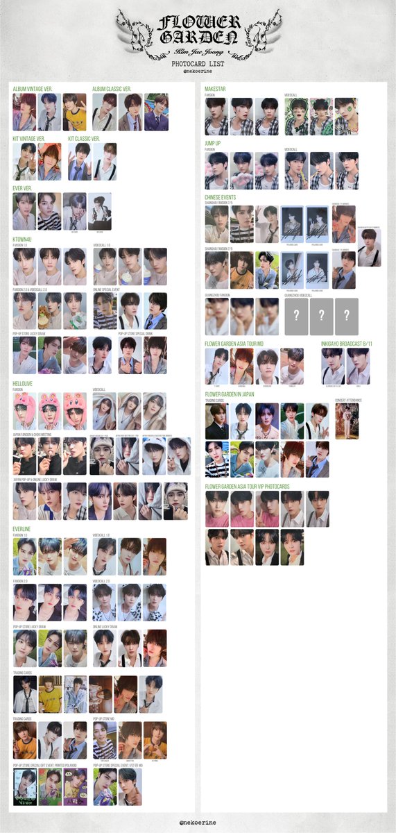 Flower Garden ジェジュン　JAEJOONG 台湾　VIP トレカ