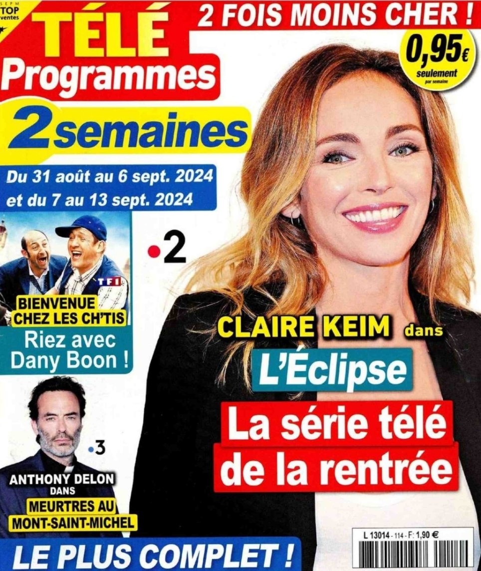 francetvpro's tweet photo. #LaPresseEnParle #serie
RDV le 04/09 à 21.10 sur #France2 pour découvrir l'une des séries événement de la rentrée : l'Eclipse avec #ClaireKeim et #AnneCharrier, réalisée par @FranckBrett
Claire Keim parle de son rôle dans les derniers numéros de
#TeleZ et #TeleProgrammes https://t.co/SVLtMSaGiO