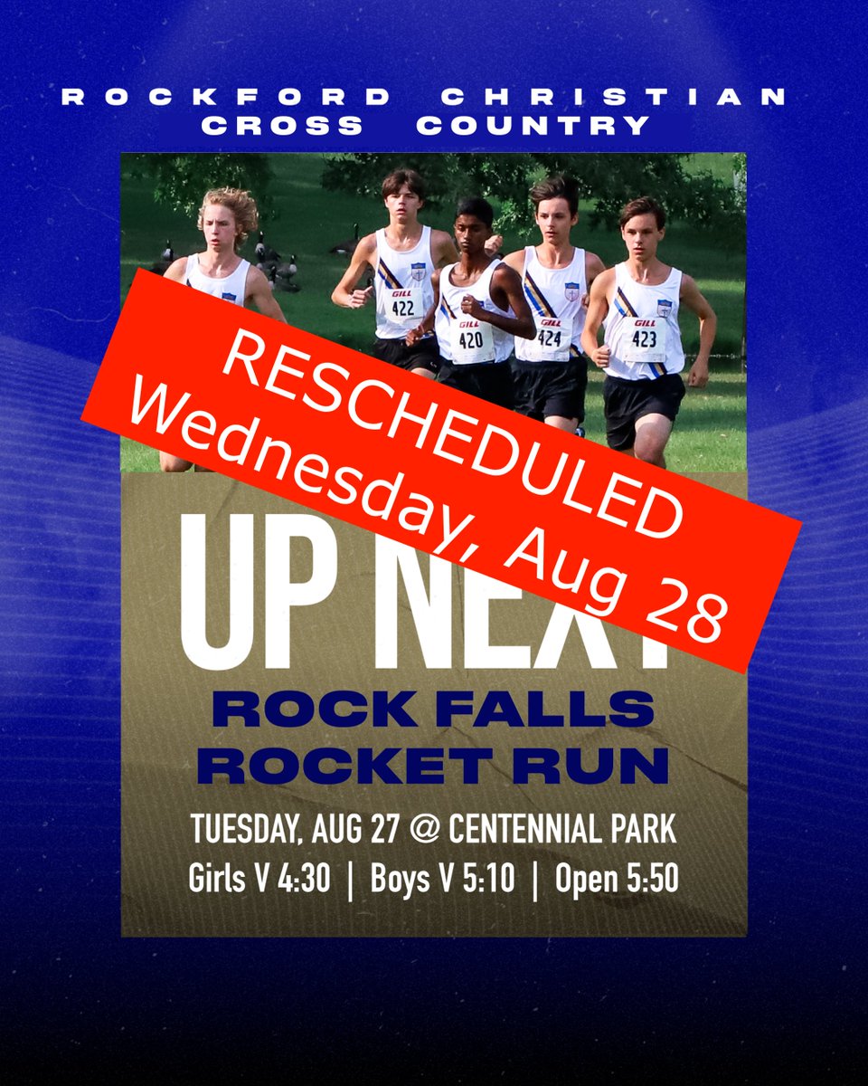 Due to the heat, the Rock Falls Rocket Run is postponed until Wednesday.