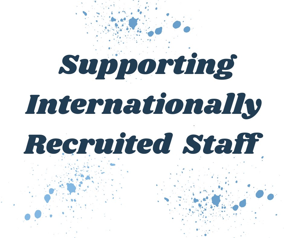 A Plea regarding support for Internationally Educated/ Recruited staff:
If you have an internationally educated staff member in your team, please, please, please encourage them to join a trade union. Please!That should be the first thing they do on arrival.

I get emails from