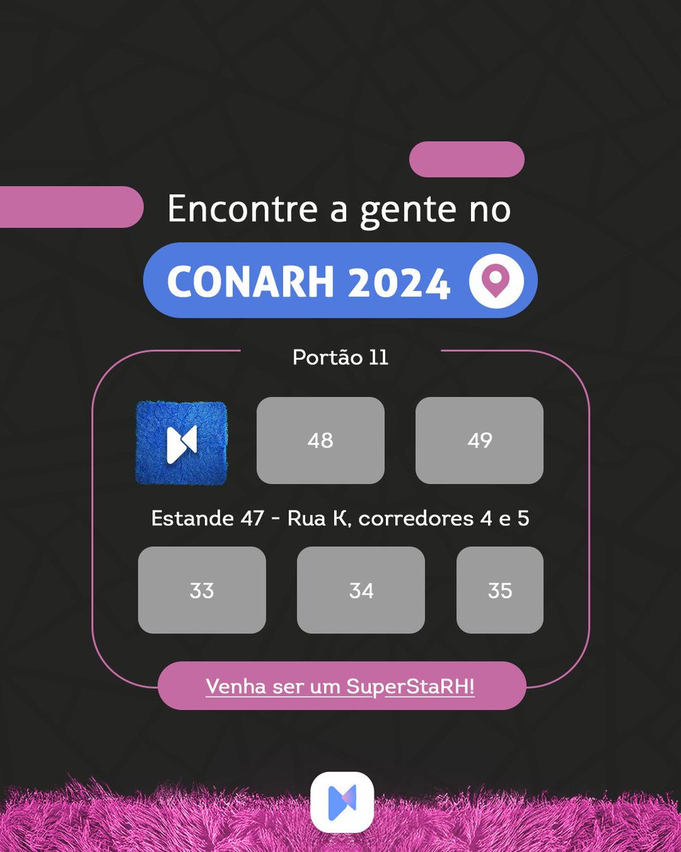 Venha nos visitar! 
Estamos prontos para receber você no maior evento de RH do Brasil! Venha nos visitar e descobrir como podemos transformar a gestão de pessoas na sua empresa. E claro, garantir os seus brindes. 

#RH #Metadados #CONARH #SistemasDeRH