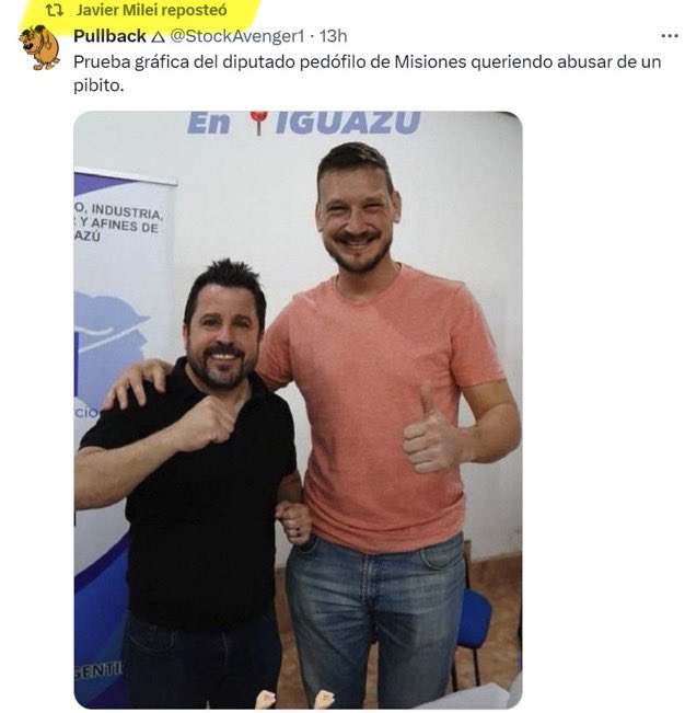 TugoNews's tweet photo. El Presidente usando el abuso sexual infantil para hacer chistes, nunca antes visto en ningún país del mundo https://t.co/6zp5foefpP
