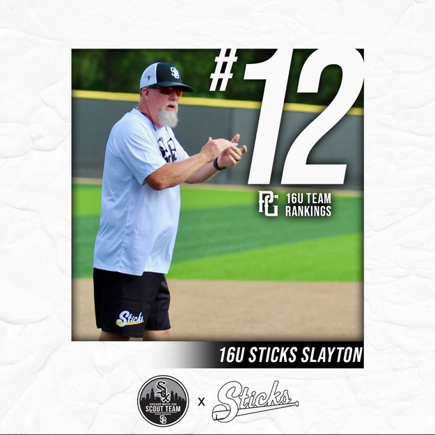 Sticks Baseball (@ar_sticks) on Twitter photo Congratulations to our Sticks 16U Slayton/White Sox Scout Team on finishing #12 in the country in the latest <a href="/PerfectGameUSA/">Perfect Game USA</a> rankings.
Their incredible summer included finishing in the final 8 of WWBA, and beating the #1 team in the country.
We are very proud of them!
#WPAE Congratulations to our Sticks 16U Slayton/White Sox Scout Team on finishing #12 in the country in the latest <a href="/PerfectGameUSA/">Perfect Game USA</a> rankings.
Their incredible summer included finishing in the final 8 of WWBA, and beating the #1 team in the country.
We are very proud of them!
#WPAE