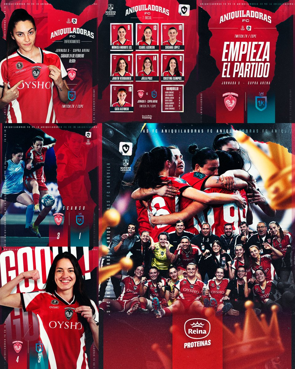 Llega el final de una etapa, dejo de formar parte de <a href="/AniquiladorasFC/">𝗔𝗻𝗶𝗾𝘂𝗶𝗹𝗮𝗱𝗼𝗿𝗮𝘀 𝗙𝗖</a> como diseñador.

Ha sido un año y medio de mucho trabajo, estrés y sobre todo de mucho aprendizaje.

De nuevo gracias a <a href="/espesfc/">Espe</a> por la oportunidad de estar en Queens League y espero que nos veamos pronto! 🤍❤️