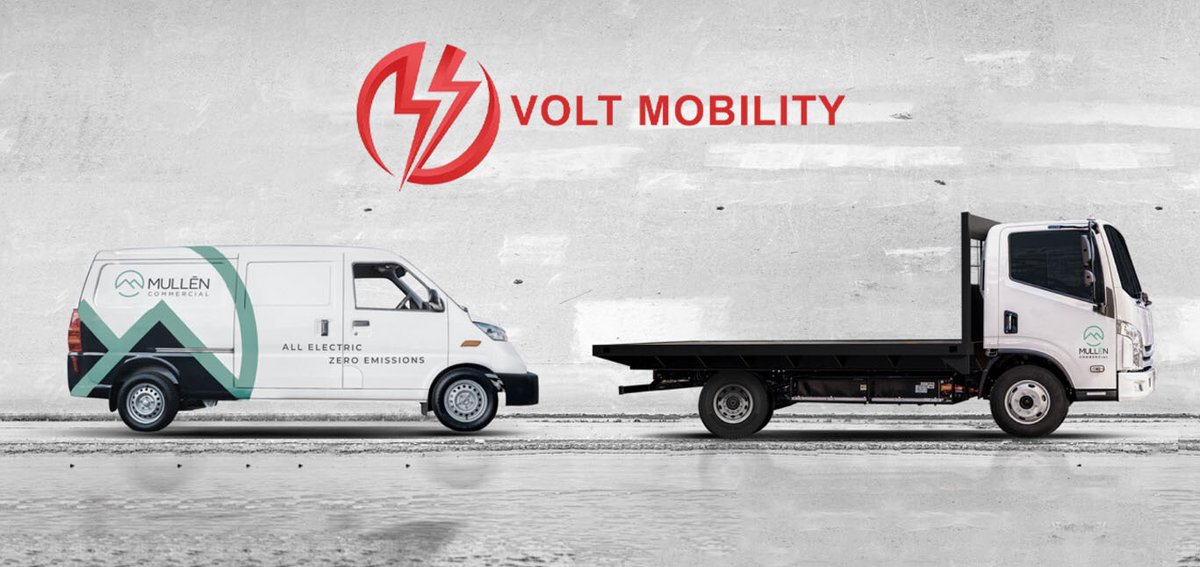 Volt Mobility Enters into $210 Million Contract with Mullen Automotive to Purchase 3,000 Class 1 and Class 3 EV Cargo Vans and Trucks

Learn More Today -&gt; hubs.ly/Q02MynQ_0

#sustainability #ev #electricvehicle #commercialev #greenfleet #muln #voltmobility