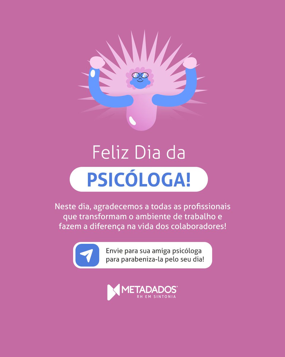 Hoje, é o primeiro dia de CONARH, mas além disso, celebramos o papel fundamental que a Psicologia desempenha no RH das empresas! 📷

Viemos destacar como os psicólogos contribuem para tornar os ambientes de trabalho mais saudáveis e produtivos.

#RH #Metadados #Psicóloga
