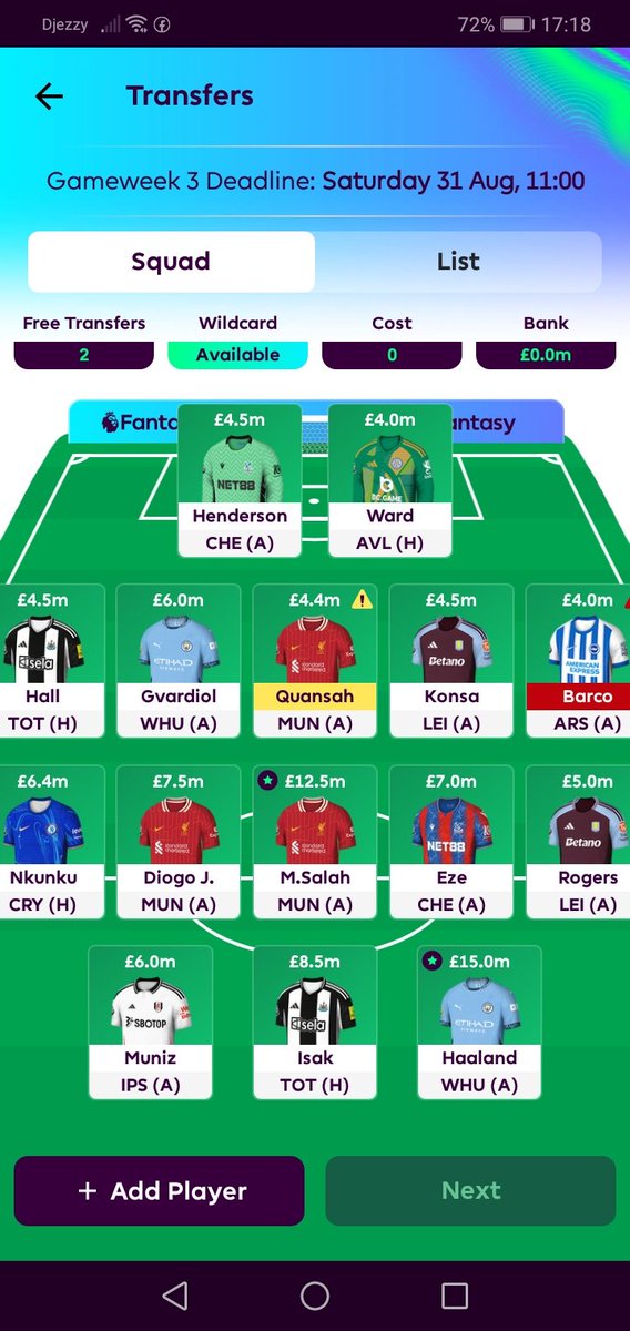 Suggest some trasfer or should i go with wild card
#FPL #FPLcommunity