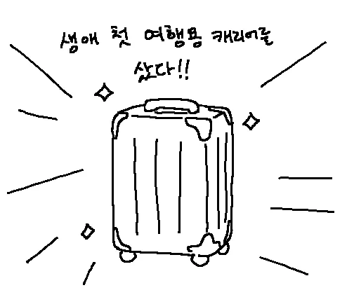 첫 여행용 캐리어를 구입했습니다
기분이 너무 좋습니다☺️ 