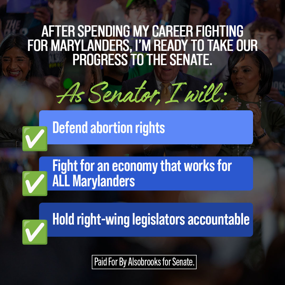 AlsobrooksForMD's tweet photo. Republicans are pouring millions into this race to flip Maryland red so they can take back the Senate majority, but I know our grassroots team can defeat them. 

Will you chip in $10 today to help us win in November?