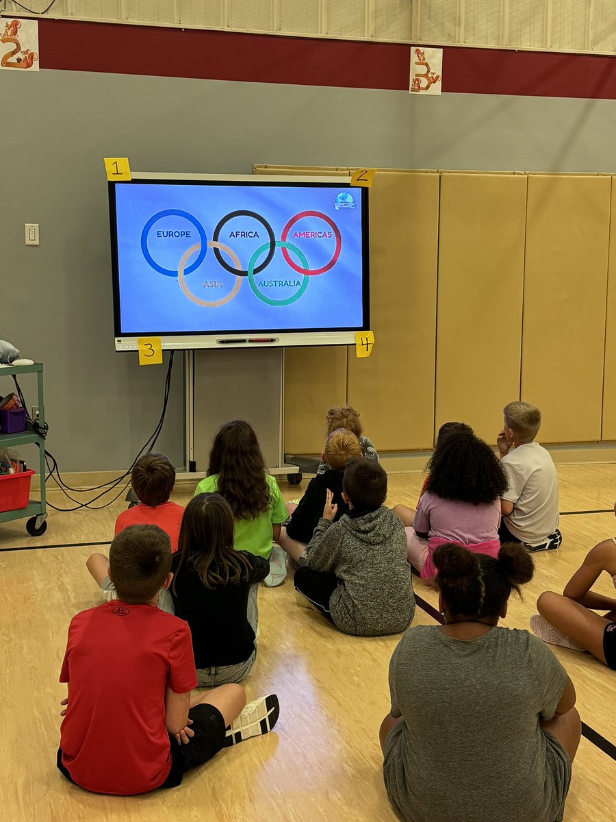 PeMissv's tweet photo. Week 2 of School - Olympics Activities! Torch Relay &amp; Olympic Ring Tag! #CentralCassND #SquirrelsES #Physed #Olympics2024Paris https://t.co/HW6uKvyBmB