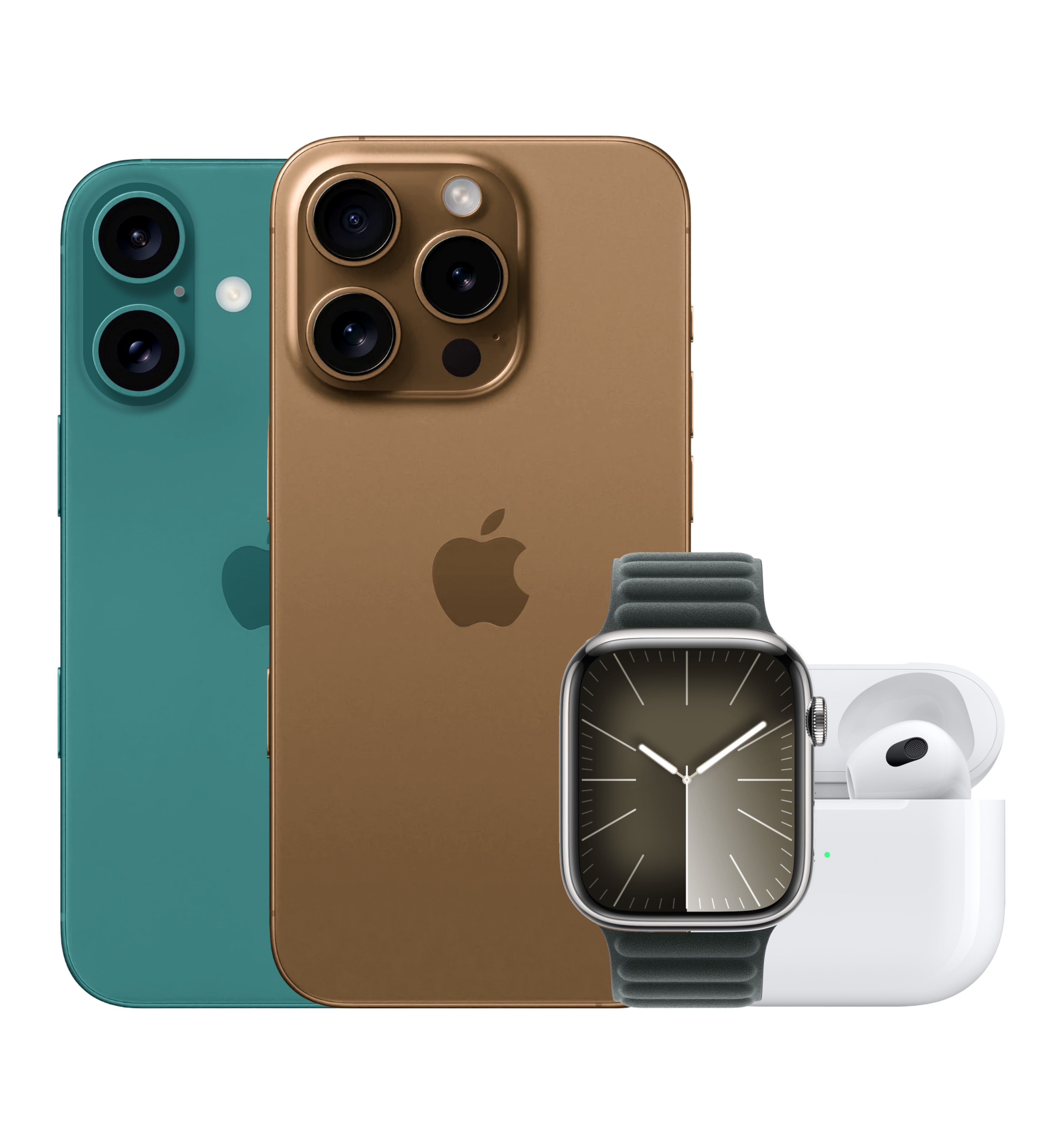 iPhone 16 and 16 pro with apple watch
