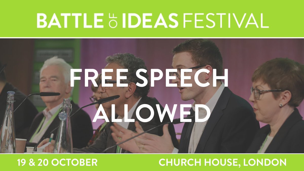 📜 At #BATTLEFEST, we bring robust debate into the public arena.

👥 Join us this October for two days of spirited discussion on the most pressing issues of our time. 

Find out more ⤵️

l8r.it/SVjD
