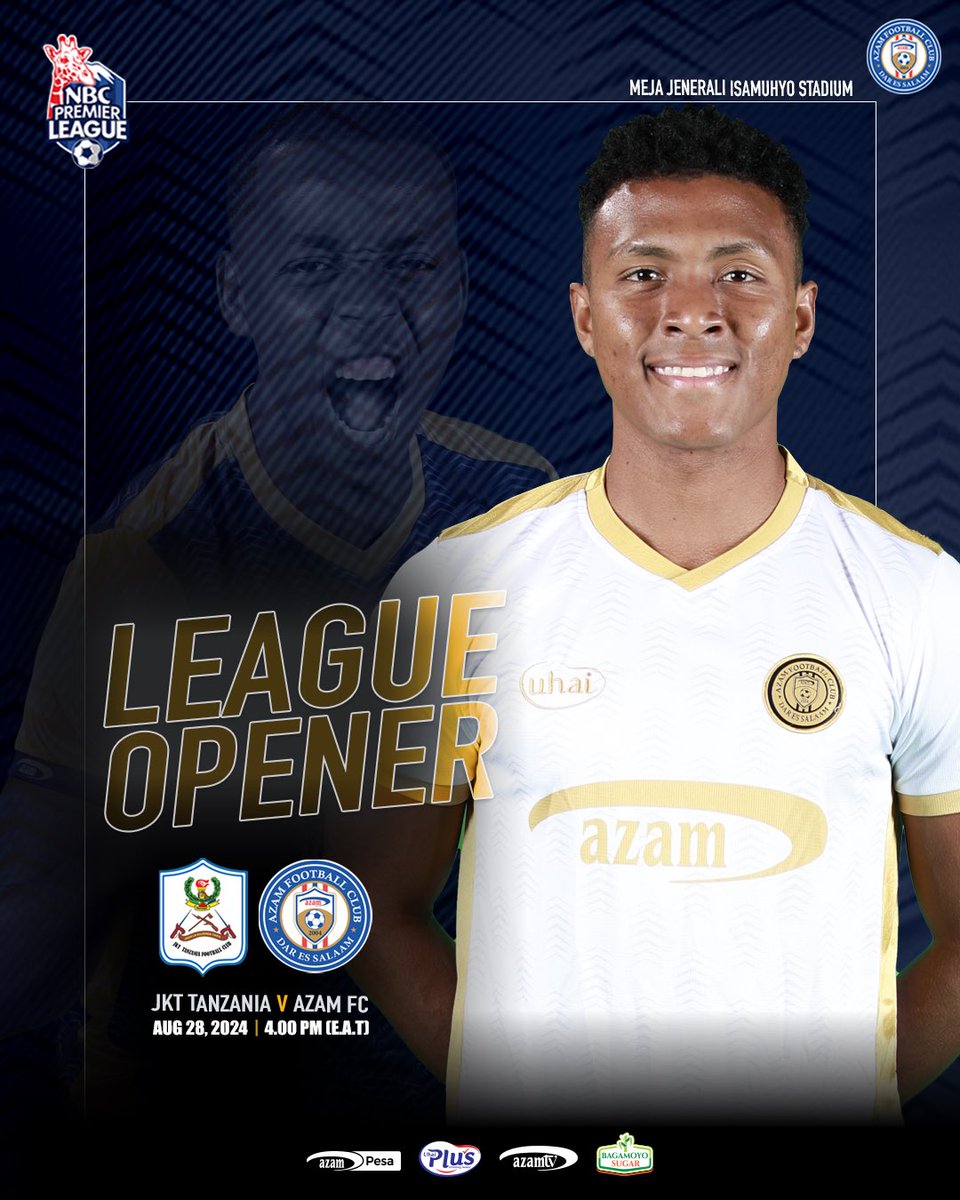 azamfc's tweet photo. #ActionWeek Rasmi wiki hii tutafungua pazia la Ligi Kuu ya NBC kwa kuivaa JKT Tanzania ugenini, mchezo utakaofanyika Uwanja wa Meja Isamuhyo, keshokutwa Jumatano saa 10.00 jioni.
#nbcpl #weareazamfc #timuborabidhaabora https://t.co/cD59Xzbvxi