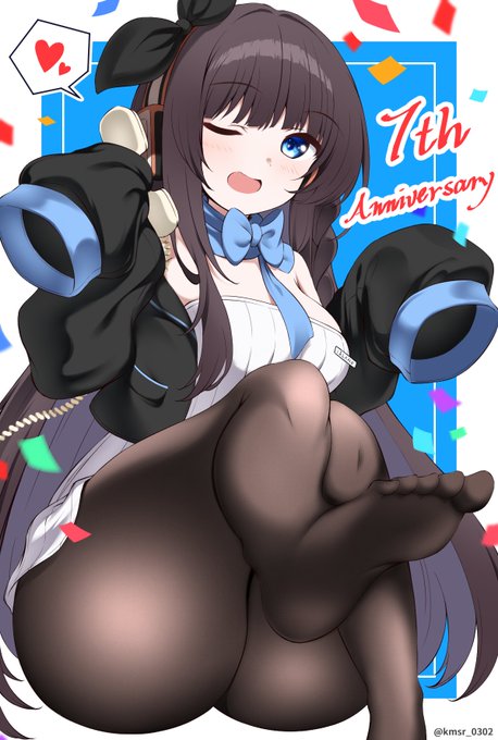 アズレン7周年おめでとうございます🌊✨
👻「今日は幽霊さんのこと"セブンシーズ"って呼んでも良いよ～♪」

#アズールレーン
#アズレン7周年アート
@azurlane_staff 